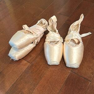 2 old grishko pointe shoes for painting